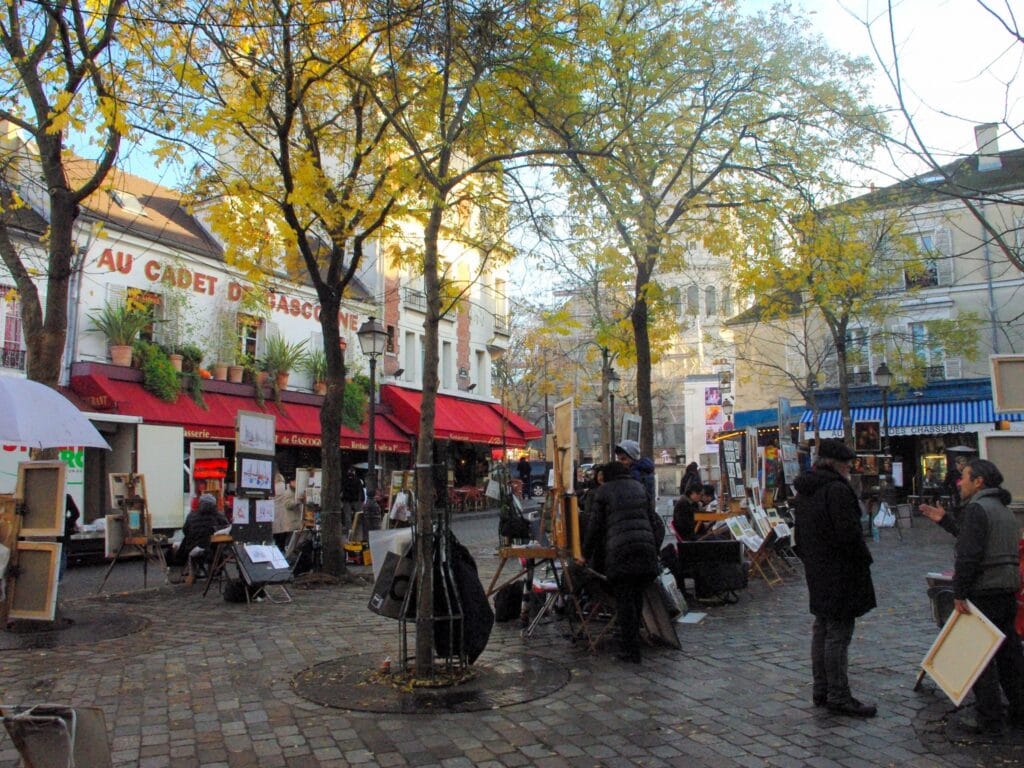 Place Du Tertre En Montmartre en Paris