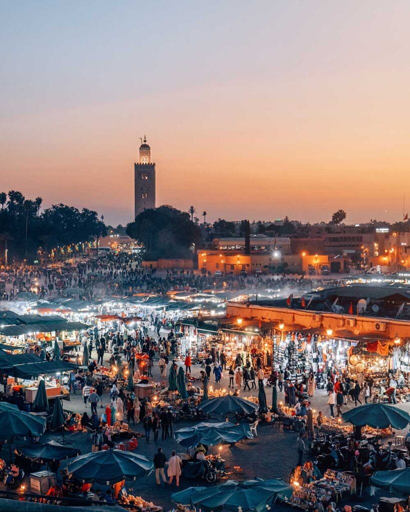 17 Lugares únicos y exóticos de Marrakech 3 Djemaa el Fna Marketplace